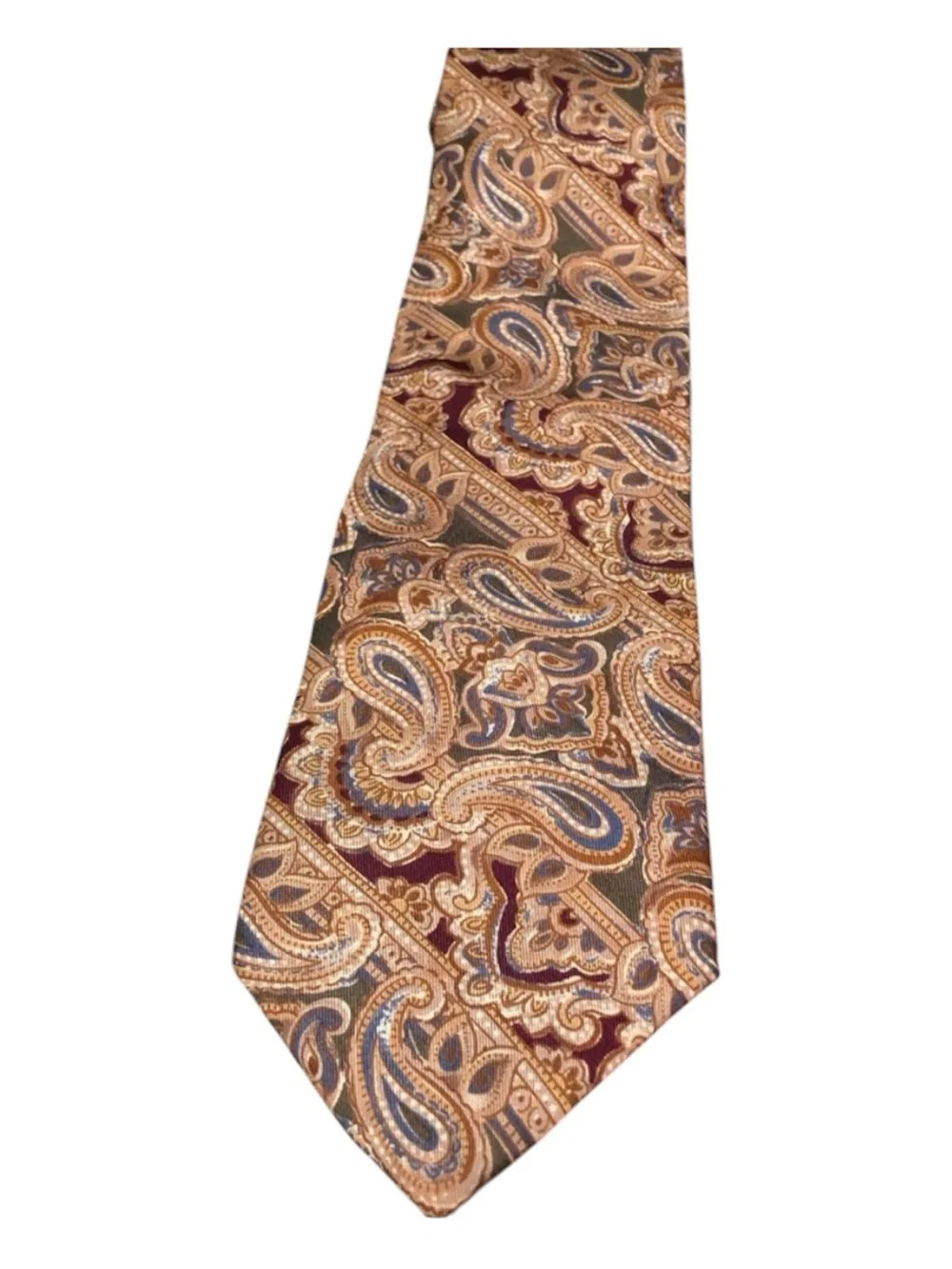 Christian Dior Monsieur Silk Tie Vintage Paisley Gold Red